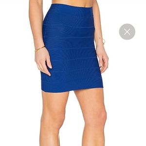 BCBGMAXAZRIA Simone Bandage Skirt in Blue / XS